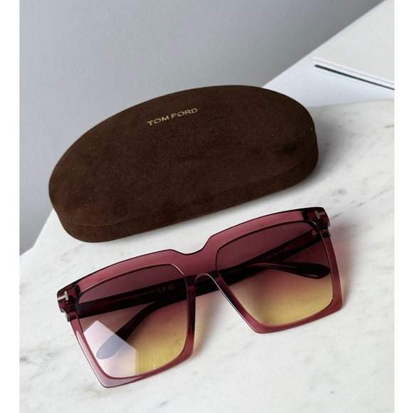 NEW Tom Ford FT0764 Sabrina Pink Gradient Sunglasses $520 - Picture 3 of 9